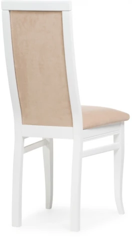 Деревянный стул Woodville Давиано бежевый велюр / белый 515978