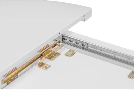 Стол стеклянный Веллор 100(135)х100х78 белый 502176 Woodville