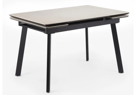 Кухонный стол Notta Норман 140(200)х80 carmen light grey / черный