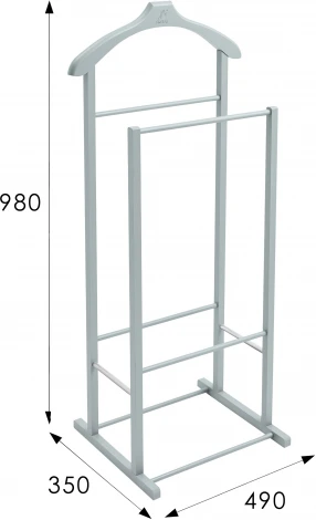 Вешалка костюмная В 27Н серый от фабрики Mebelik