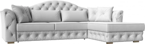 Диван угловой Артис правый угол (Белый/Экокожа) Лига Диванов арт.121632