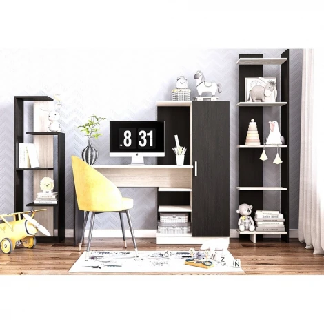 Стол компьютерный БТС Бейсик, венге/лоредо