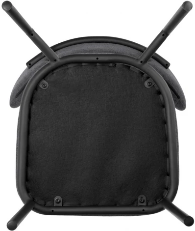 Стул Bradexhome Lucas 2 серый шенилл с чёрными ножками