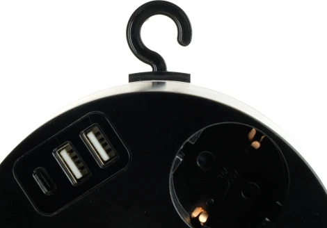 Удлинитель 5-и местный 2,5 метра с заземлением 2хUSB Type A+C Stekker Comfort 49656