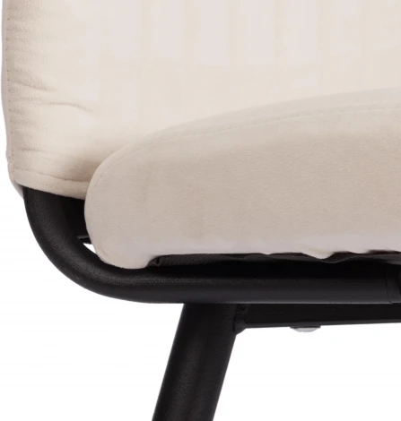 Стул обеденный Monte Carlo Tetchair (Флок/Молочный,Черный) арт.24793