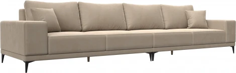 Диван прямой Льюес Лонг (Бежевый/Велюр) Лига Диванов арт.122383