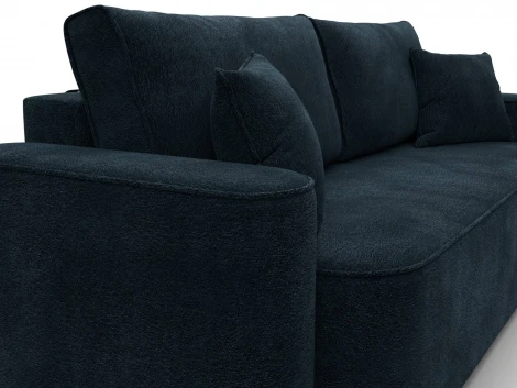 Диван прямой Лига-118 НПБ (ДСП,ЛДСП,Брус,Фанера,Велюр/Графит) Лига Диванов 137081