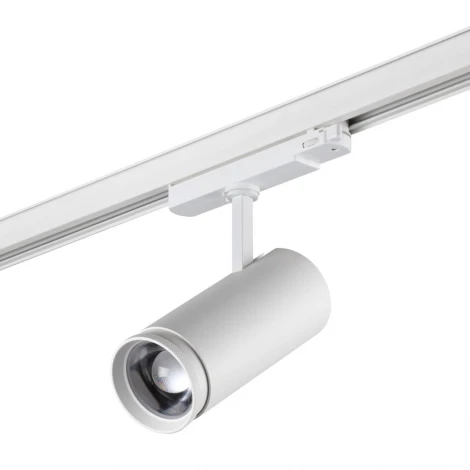 Трековый светильник трехфазный Novotech Nail 359585 белый светодиод. с переключ. цв. темпер. и мощности IP20 LED 30-35-40W 220V 3000К\4000К\5700К