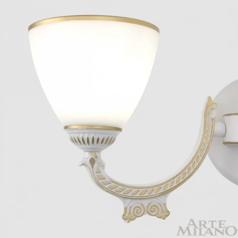Бра с выключателем Arte Milano AM342837 342837/2W WT+G (220V)