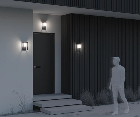 Настенный уличный светильник на солнечной батарее Maytoni Shatter OSL457WL-L2GF3K (LED, датчик движения, IP54)