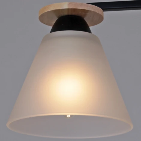 Потолочная люстра на штанге Reluce 11630-0.3-03 BK+WOOD (220V)