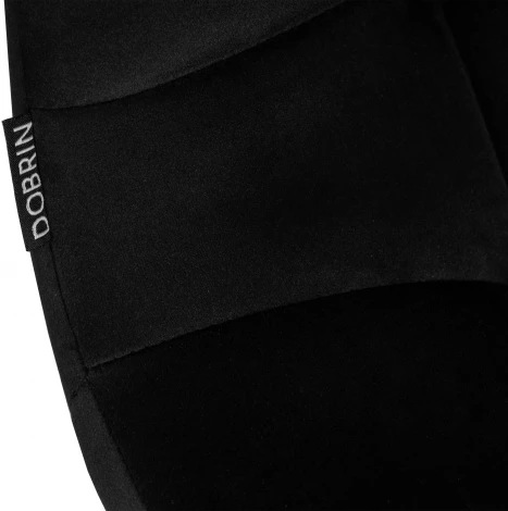 Стул барный Dobrin NICOLE (черные матовые ножки, черный велюр (108-77))