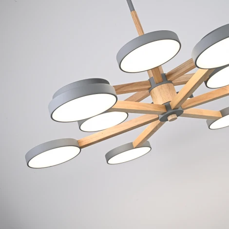 Потолочная люстра Wi-Fi на штанге Turna Dbl L12 Gray By ImperiumLoft Turna-Dbl01 (LED, 220V, голосовое управление)