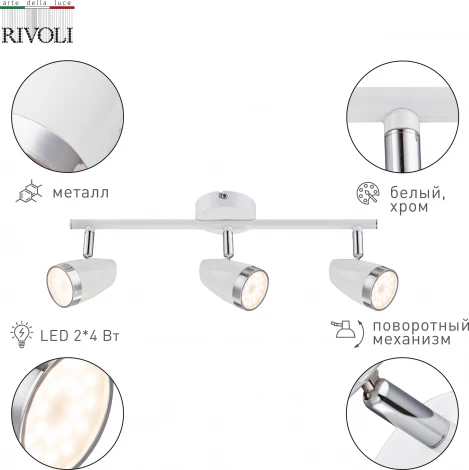 Спот светодиодный на штанге Rivoli Kelly 6155-703