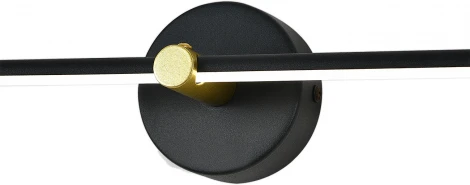 Настенный светодиодный светильник Escada Focus 10289/1LED Black 10Вт, металл/силикон, чёрный/золото (220V)