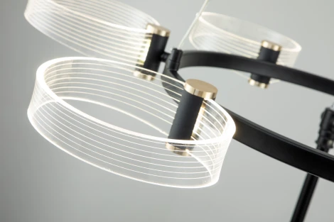 Люстра подвесная светодиодная Cloud 10227/6 LED*55W Black/Gold