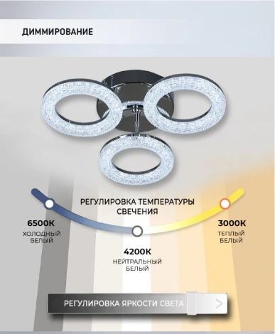 Потолочная люстра Wedo Light Ronni WD7506/3C-CR