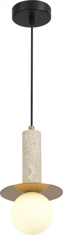 Подвесной светильник ST Luce Earthy SL1194.303.01 латунь/белый G9 1*5W 4000K EARTHY (220V, на проводе, шар)