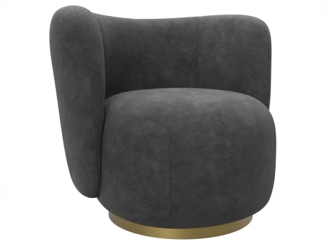 Кресло Лига-072 (Фанера//Велюр/Темно-серый) Лига Диванов 131004