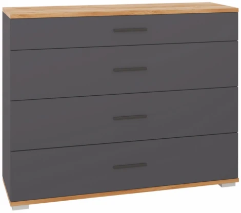 Комод Woodville Кассандра 92 дуб крафт золотой / антрацит 559210