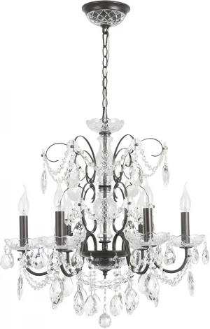 Подвесная люстра Crystal Lux ODELIS SP6 BROWN (220V, подвески, на цепи, подсвечник, свеча)