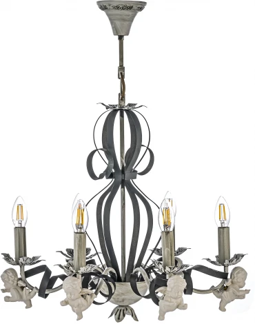 Подвесная люстра Arti Lampadari Surano E 1.1.6 S (220V, на цепи, подсвечник, свеча)