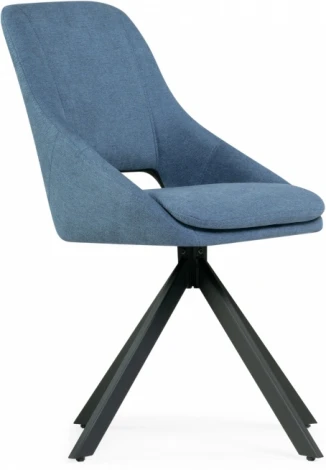 Стул на металлокаркасе Notta Оливер крутящийся синий / черный арт.612666