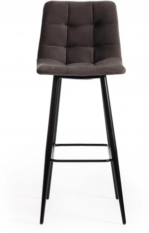 Стул барный CHILLY (mod.7095б) / 1 шт. в упаковке (Ткань,Металл /Темно-серый,Черный)