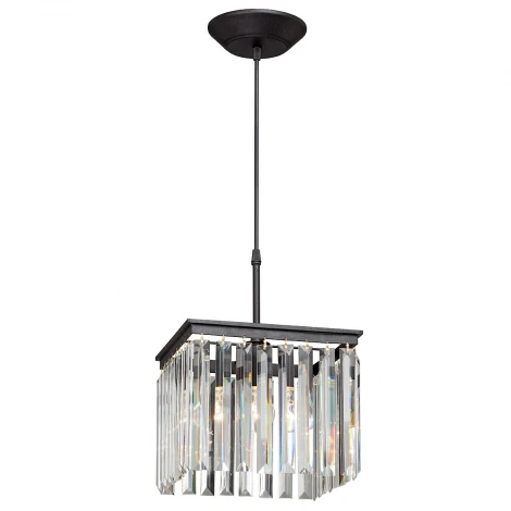 Подвесной светильник Vitaluce V5128-1/1S (220V, хрусталь, на проводе, куб)