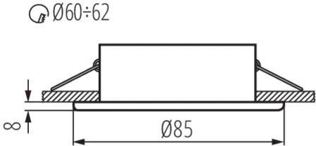 Встраиваемый точечный светильник Kanlux MARIN 32501 (12V, круглые, IP44)