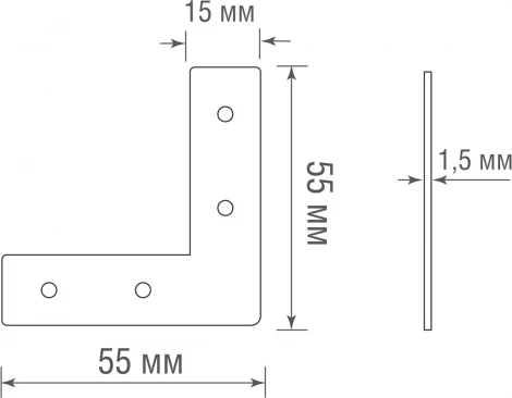 L-образный соединитель для трекового шинопровода Donolux Slim Line L connector DLS B (48V)