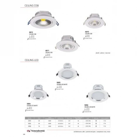 Встраиваемый точечный светильник Nowodvorski Downlight Cob 6970