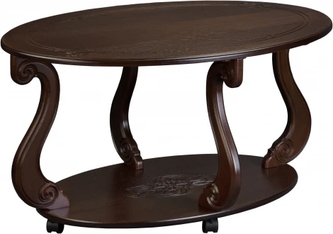 Стол журнальный Овация (М) на колесах темно-коричневый от фабрики Mebelik