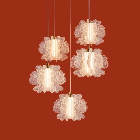 Подвесной светильник светодиодный каскадный Freya Flower FR5579PL-L40BS