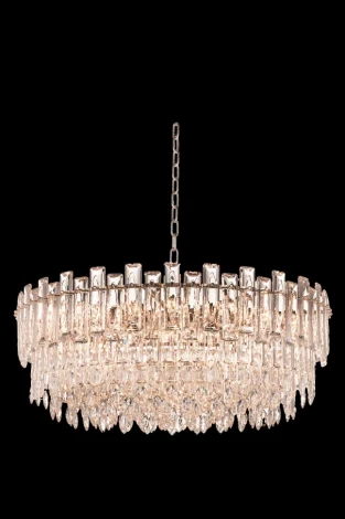 Подвесная люстра Fluorite Constancia FL1064-22P (220V, хрусталь, на цепи)