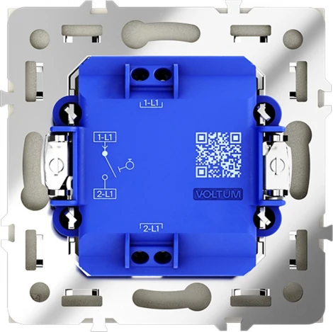 Выключатель с самовозвратом одноклавишный (сталь) Voltum S70 VLS010605