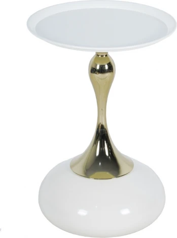 Кофейный столик Angel диам.40см x 55см, белый, металл Bradexhome арт.FR 1026