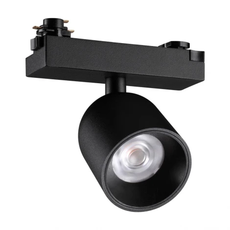 Трековый светильник однофазный светодиодный Novotech Solette 359808 черный трехжильный IP20 LED 10W 220V 4000К