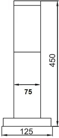 Наземный светильник IP44 Oasis Light INOX WOOD 67408W-450 wood (220V)