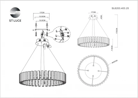 Подвесная люстра Estense SL6203.403.25 ST Luce