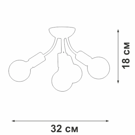 Потолочная люстра на штанге Vitaluce V3927-0/4PL, 4xE27 макс. 40Вт (220V)
