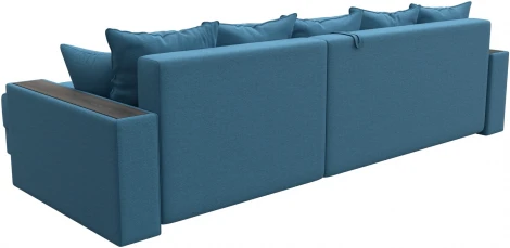 Диван угловой с декором и полкой Лига-050 НПБ Лига Диванов (Рогожка) арт.128589