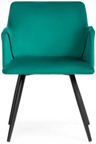 Стул Woodville на металлокаркасе Эджелл зеленый / черный 551068