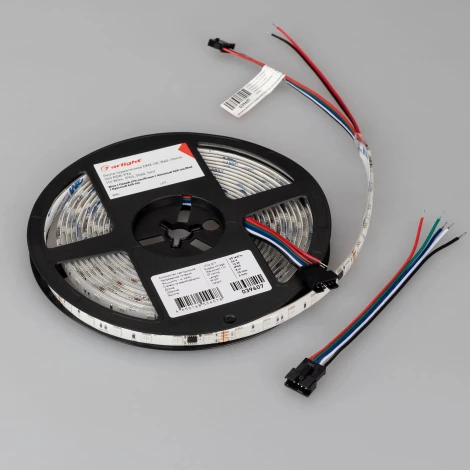 Светодиодная лента герметичная DMX-SE-B60-10mm 24V RGB-PX6 (14 W/m, IP65, 5m) (Arlight,) 039607(1)