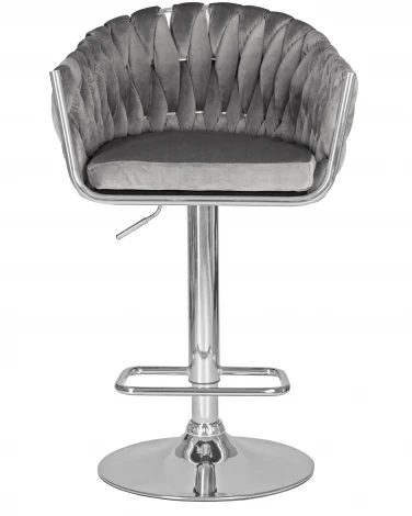 Стул барный DOBRIN MARCEL (серый велюр (MJ9-75))