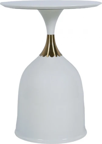 Кофейный столик Stupa диам.40см x 54см, белый, металл Bradexhome арт.FR 1031