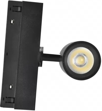 Трековый магнитный светильник с антибликовой решеткой 48V iLedex Vision48/22 4822-011-D45-8W-38DG-4000K-BK (круглые)