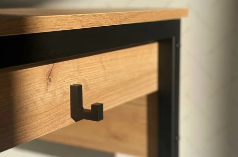 Стол Юниор Mebelson (ЛДСП,Металл/Дуб золотой,Черный) арт.SMU-01.2744