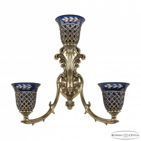 Бра Bohemia 7211 7211B15P/2+1/210 GB P2 U Amber-Blue/H-1J