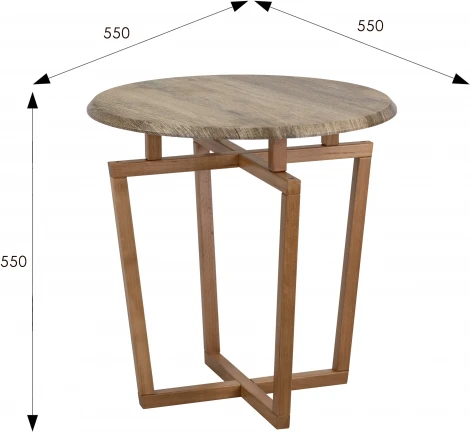Стол журнальный Рилле 440 пленка дуб крымский состаренный/ бук от фабрики Mebelik